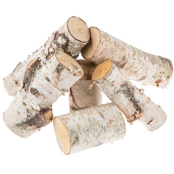 Natural White Birch Craft Pieces | Approx. 25-Piece Mixed Pack